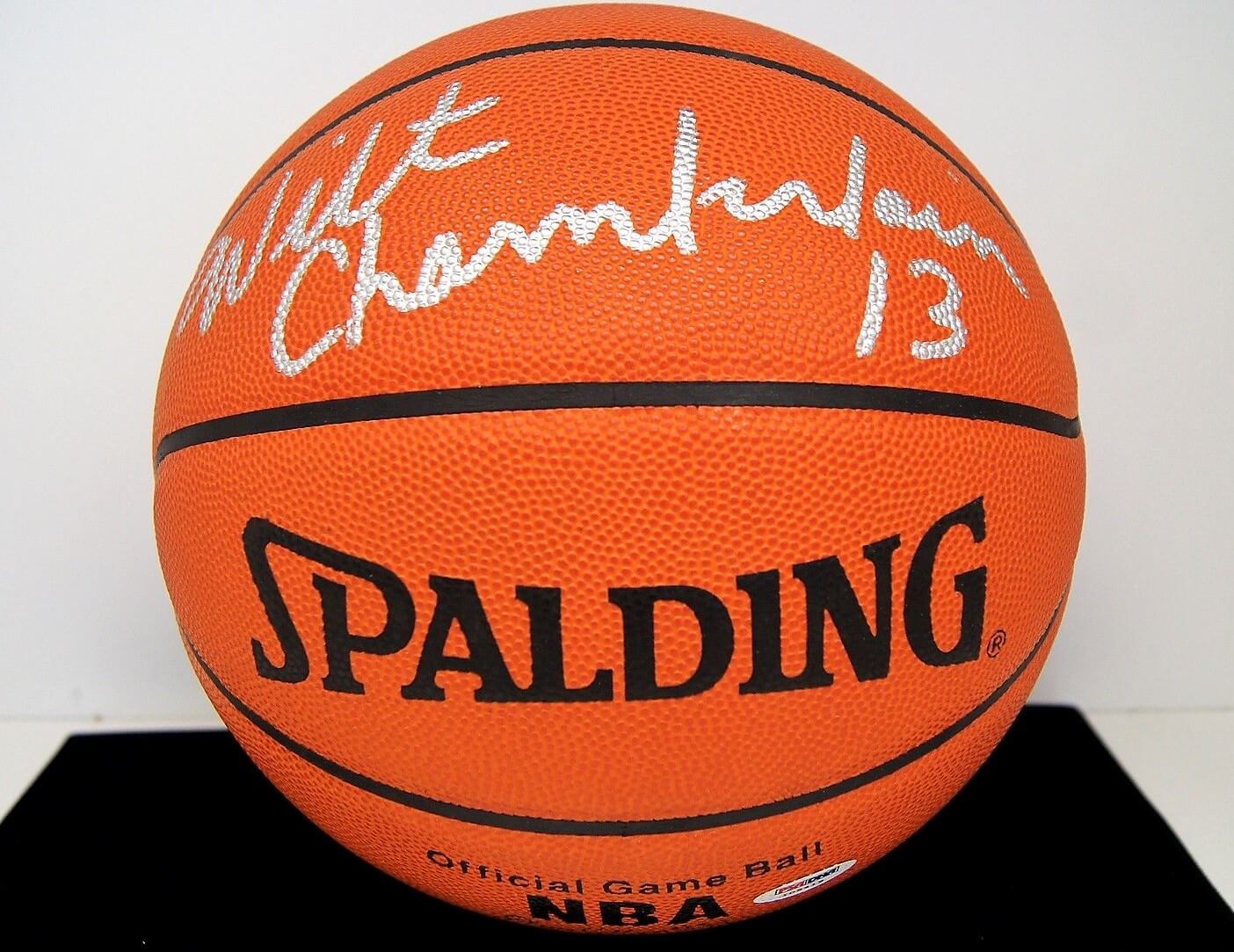 Spalding Basketball Signed by Wilt Chamberlain at Americash in Westmont